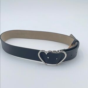 Target Black Belt with Silver Heart Buckle